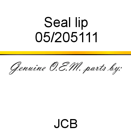 Seal, lip 05/205111