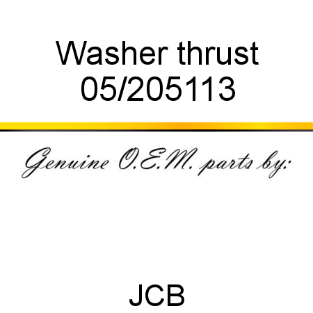 Washer, thrust 05/205113