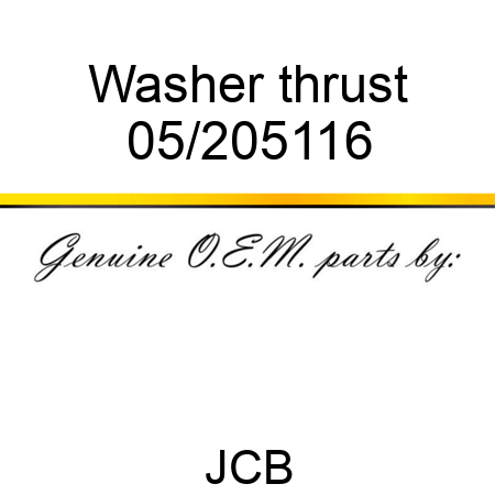 Washer, thrust 05/205116