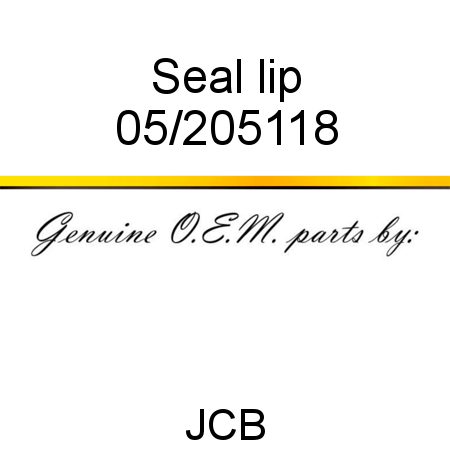 Seal, lip 05/205118