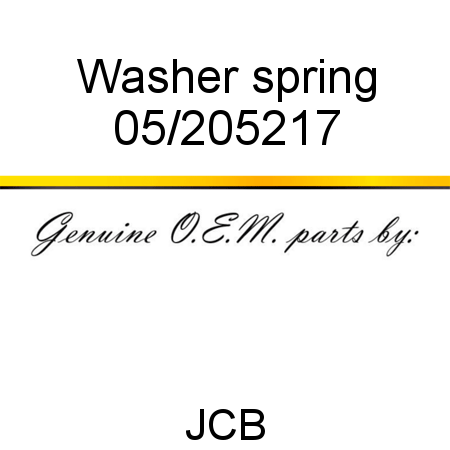 Washer, spring 05/205217