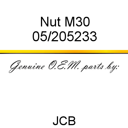 Nut, M30 05/205233