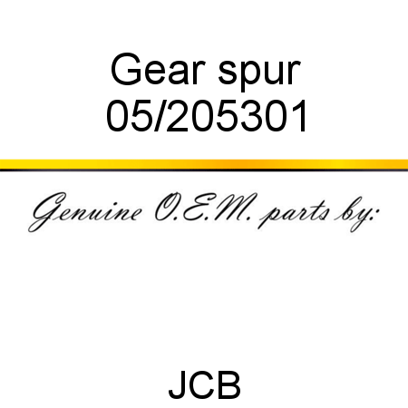 Gear, spur 05/205301