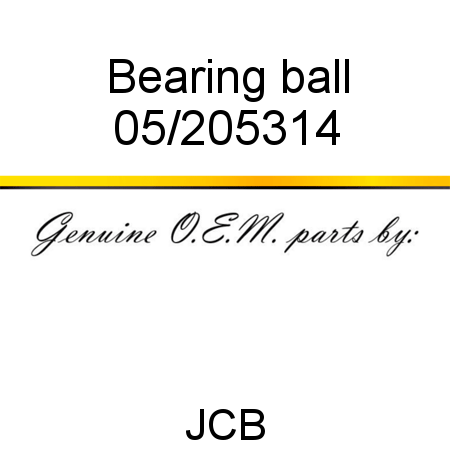 Bearing, ball 05/205314