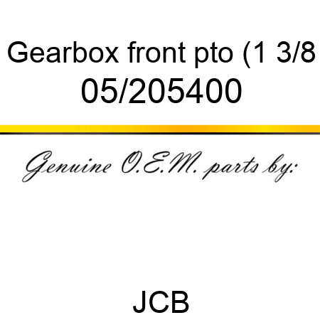 Gearbox, front pto, (1 3/8 05/205400