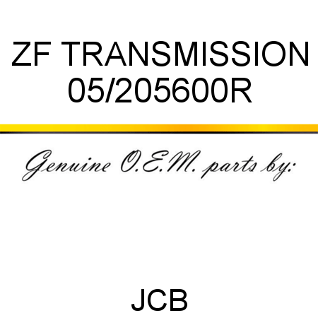 ZF TRANSMISSION 05/205600R