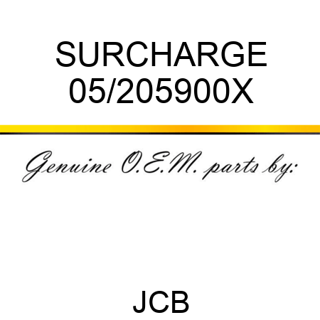 SURCHARGE 05/205900X