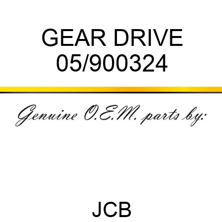 GEAR DRIVE 05/900324