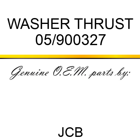 WASHER THRUST 05/900327
