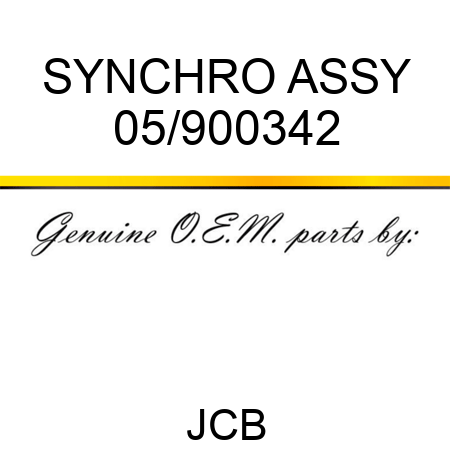 SYNCHRO ASSY 05/900342