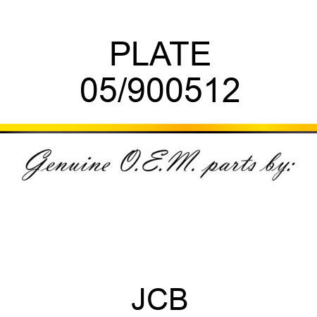 PLATE 05/900512