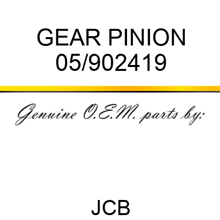 GEAR PINION 05/902419