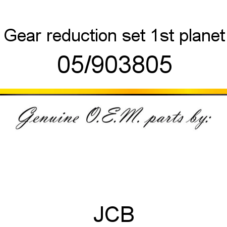 Gear, reduction set, 1st planet 05/903805