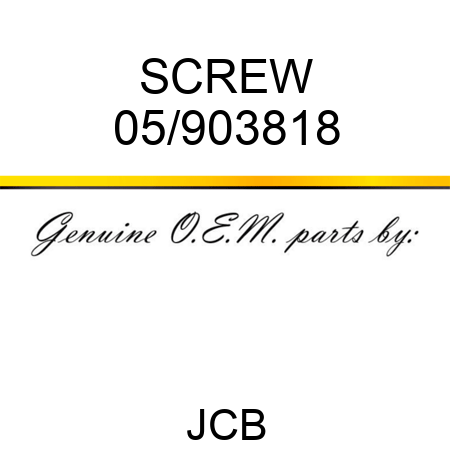 SCREW 05/903818