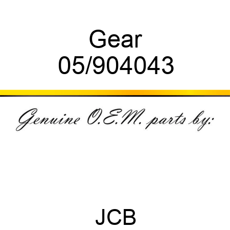 Gear 05/904043