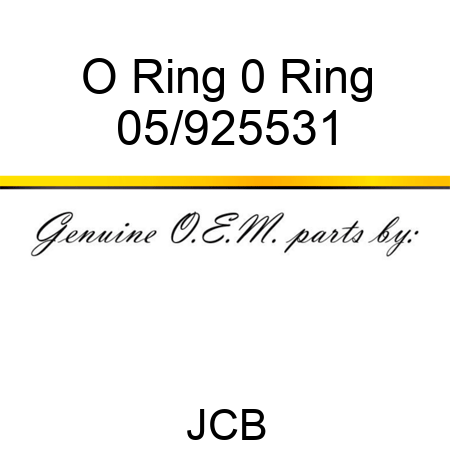 O Ring 0 Ring 05/925531