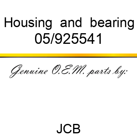 Housing & bearing 05/925541