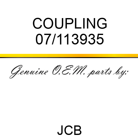 COUPLING 07/113935