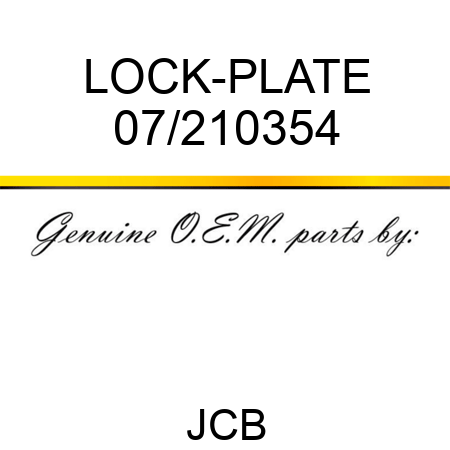 LOCK-PLATE 07/210354
