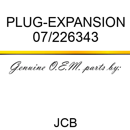 PLUG-EXPANSION 07/226343