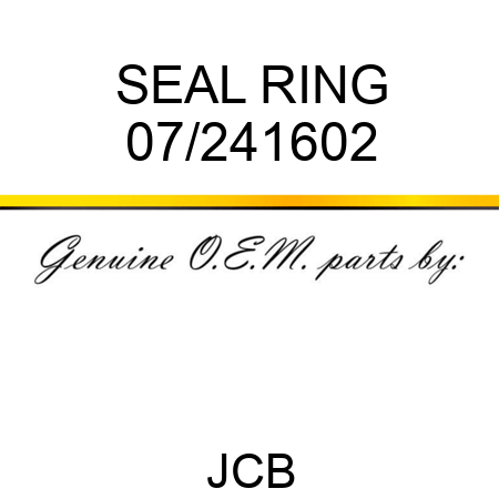 SEAL RING 07/241602