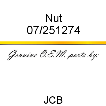 Nut 07/251274