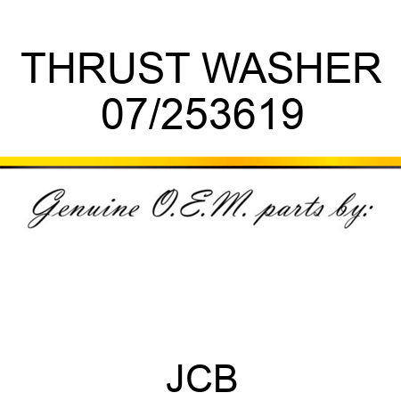 THRUST WASHER 07/253619