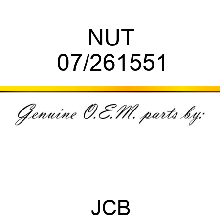 NUT 07/261551