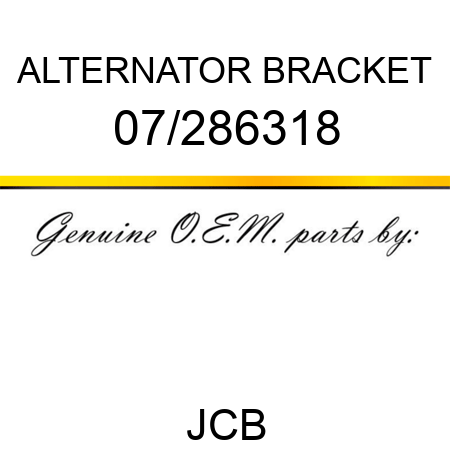 ALTERNATOR BRACKET 07/286318