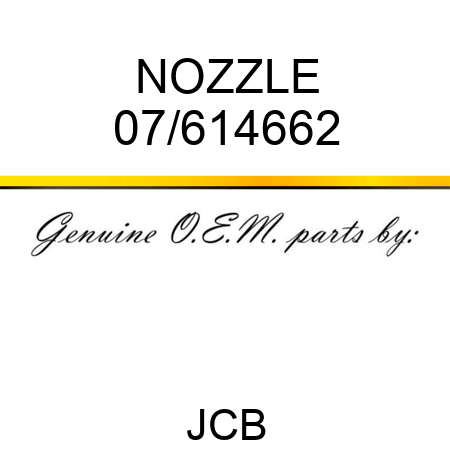 NOZZLE 07/614662
