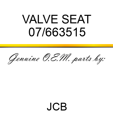 VALVE SEAT 07/663515
