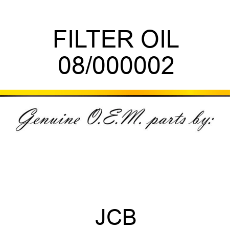 FILTER OIL 08/000002