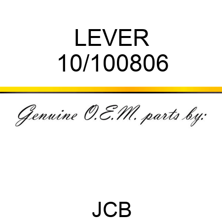 LEVER 10/100806