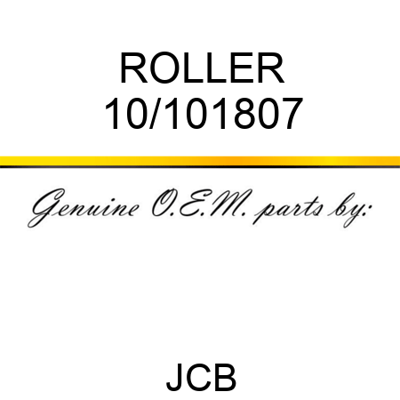 ROLLER 10/101807