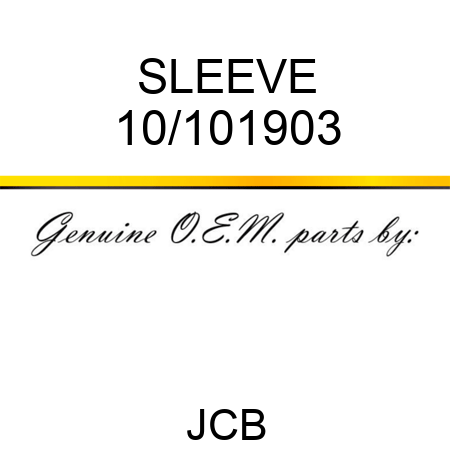 SLEEVE 10/101903