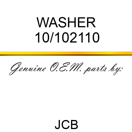 WASHER 10/102110