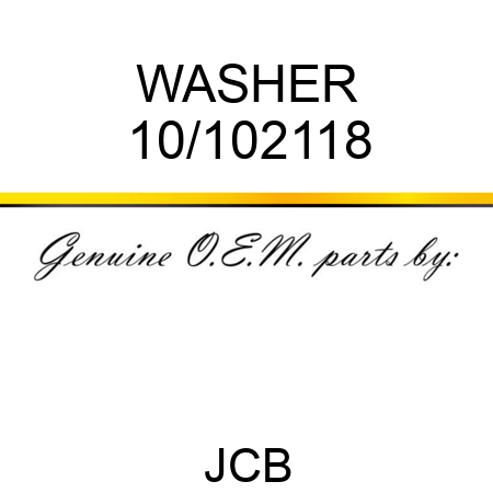 WASHER 10/102118