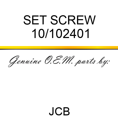 SET SCREW 10/102401