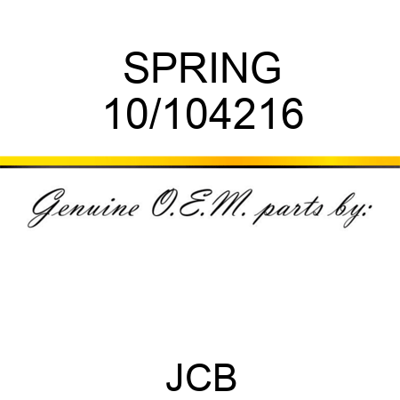 SPRING 10/104216