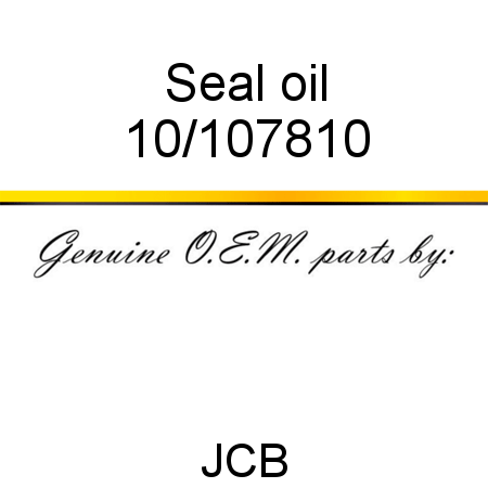 Seal, oil 10/107810