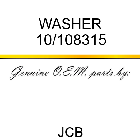 WASHER 10/108315