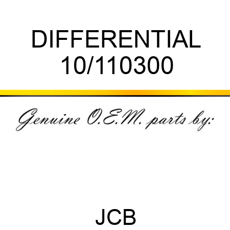 DIFFERENTIAL 10/110300