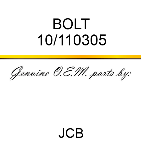 BOLT 10/110305