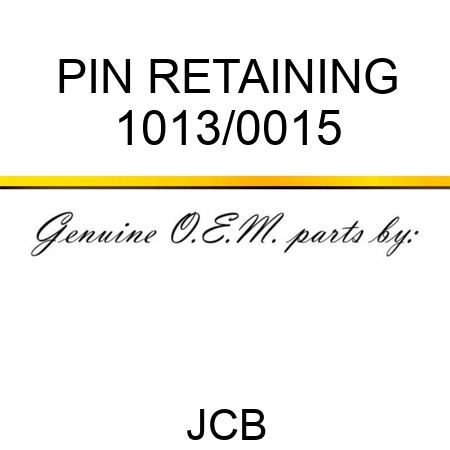 PIN RETAINING 1013/0015