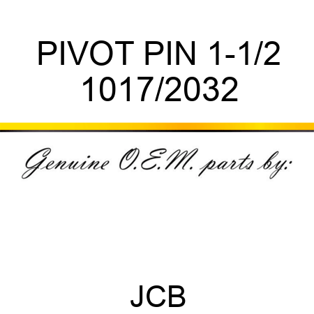 PIVOT PIN 1-1/2 1017/2032