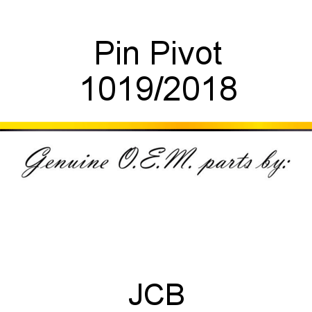 Pin, Pivot 1019/2018