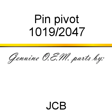 Pin, pivot 1019/2047