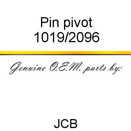 Pin, pivot 1019/2096