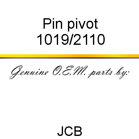 Pin, pivot 1019/2110