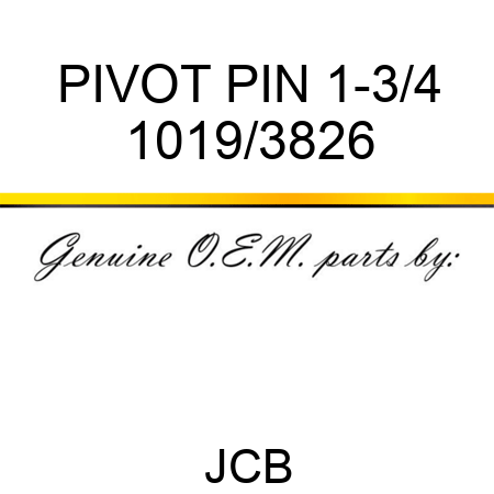 PIVOT PIN 1-3/4 1019/3826